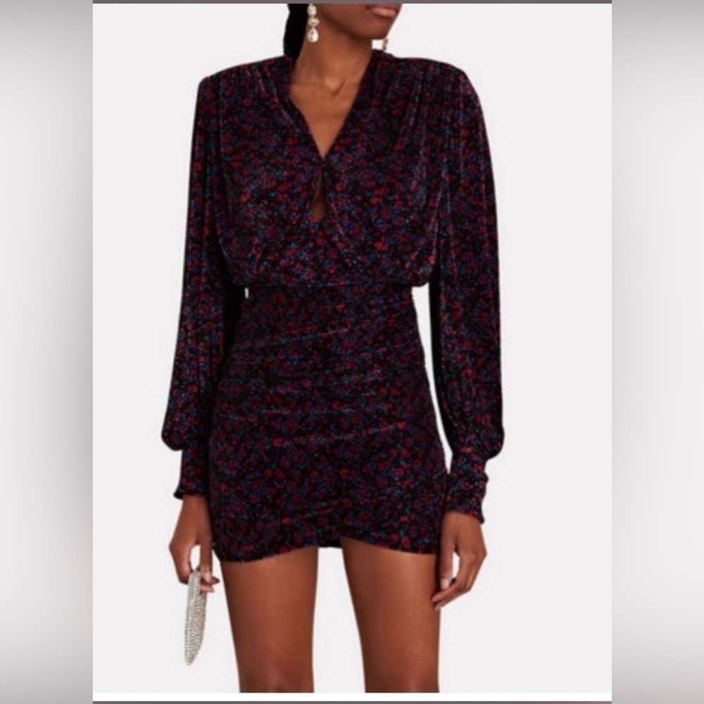 NWOT NEW SABINA MUSAYEV
Capella Pleated Satin Mini Dress